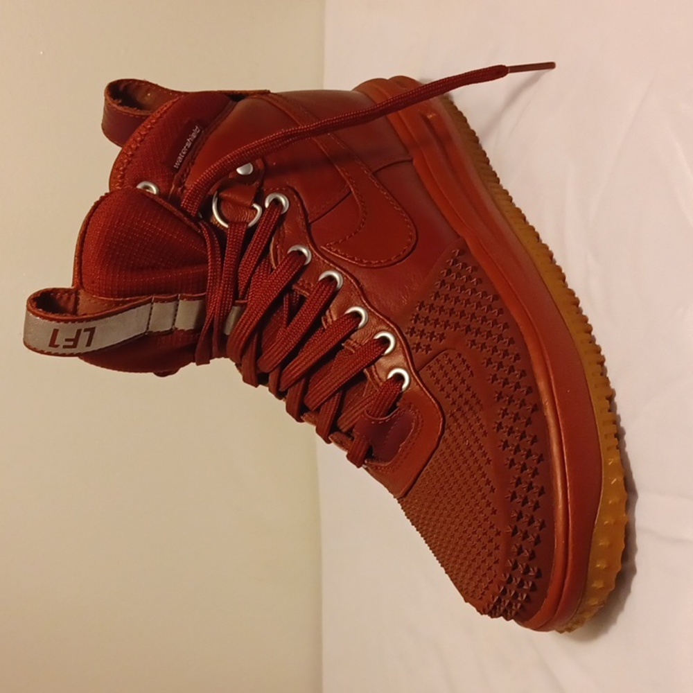 MEN'S NIKE LF LUNAR FORCE 1 DUCKBOOT MAROON SIZE 8 - Picture 3 of 10
